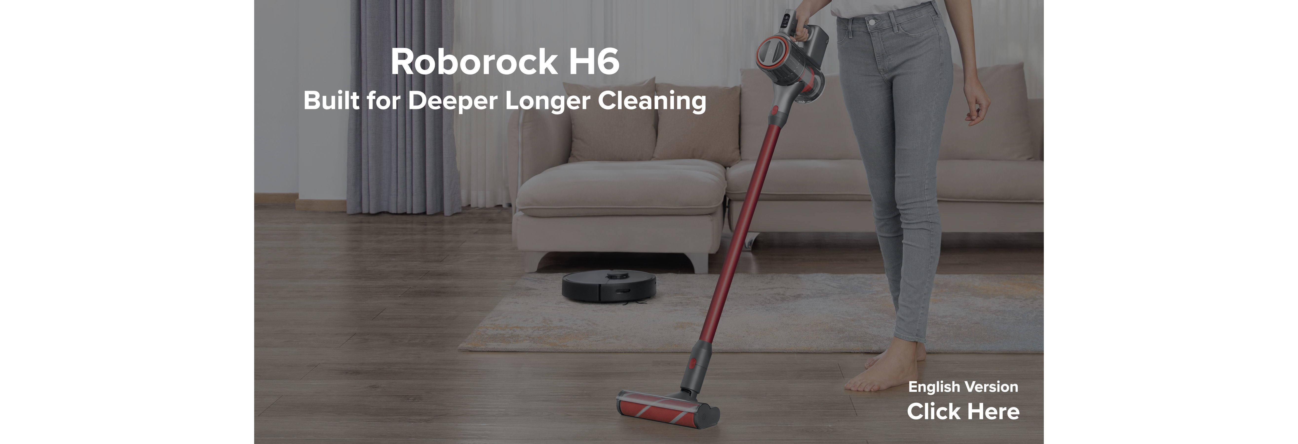 เครื่องดูดฝุ่น Roborock H6 Cordless Handheld Stick Vacuum Cleaner - Built for Deeper Longer Cleaner